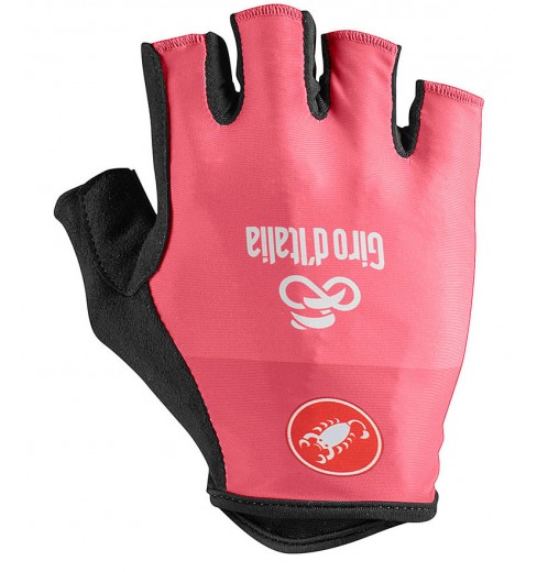 pink cycling gloves