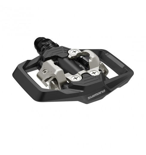 Shimano Black MTB pedals with cleats SM 