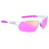 AZR IZOARD White / Pink with pink multilayer lens cycling sunglasses