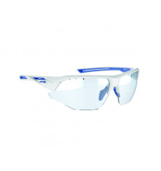 AZR KROMIC GALIBIER White / Blue with blue photochromic lens cycling sunglasses