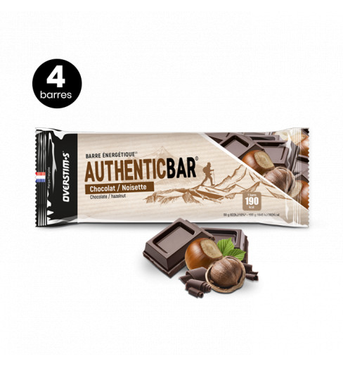 OVERSTIMS PROTEIN'BAR 4 Barres Protéinées Chocolat / Noisettes