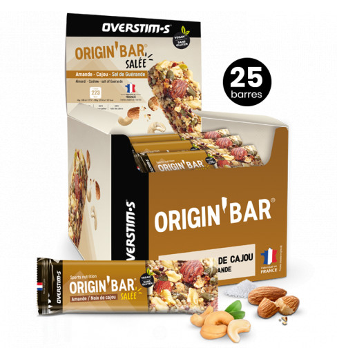 Overstims Salted Origin'Bar 25 bars of 40g