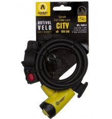 AUVRAY SPIRALE CITY key cable lock - Long 150cm - Diam 8mm