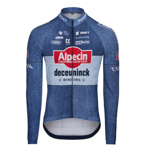 ALPECIN-DECEUNINCK blue men's long sleeve jersey - 2024