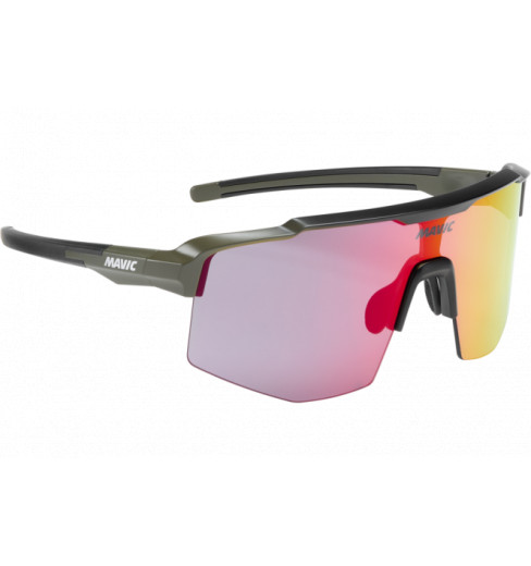 MAVIC lunettes vélo MVS Shield cat 2 Kaki-rouge