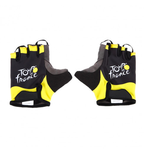 TOUR DE FRANCE 2024 black yellow cycling gloves