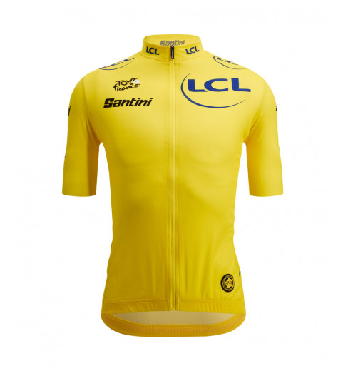 SANTINI maillot vélo manches courtes Tour de France Replica  Leader - Jaune