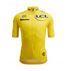 SANTINI maillot vélo manches courtes Tour de France Replica  Leader - Jaune