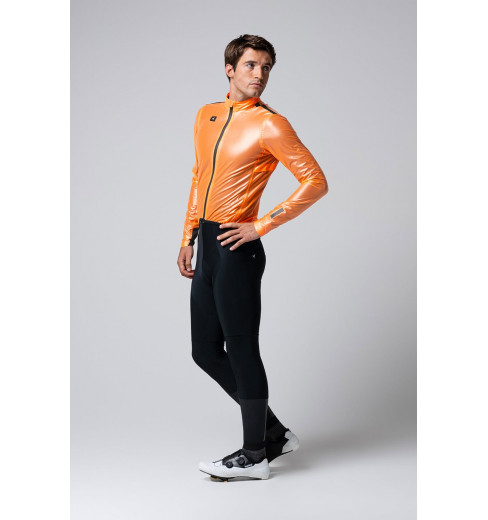 GOBIK 2025 PLUVIA 2.0 BLAZING ORANGE unisex light cycling jacket