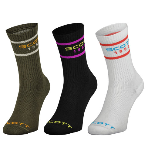 SCOTT chaussettes de sport RETRO CASUAL CREW 2025