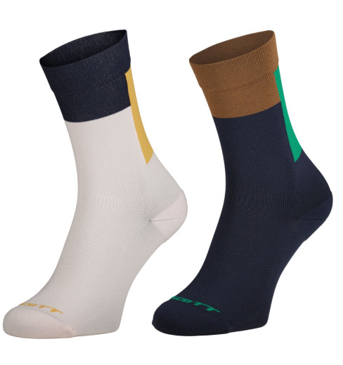 SCOTT 2025 Block Stripe Crew cycling socks