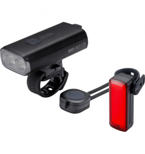 BBB StrikeDuo 1600 Front Light + Signal Pro Tail Light + Wireless Remote Control Set