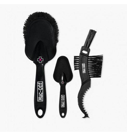 MUC-OFF Kit de 3 brosses Premium de nettoyage vélo