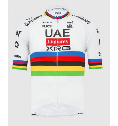 UAE TEAM EMIRATES maillot vélo manches courtes Replica XRG Tadej Pogacar Champion du monde 2025 