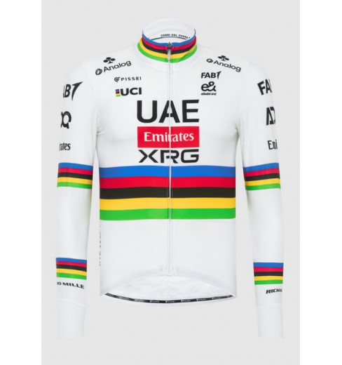 UAE TEAM EMIRATES maillot velo manches longues Replica Tadej Pogacar Champion du monde 2025